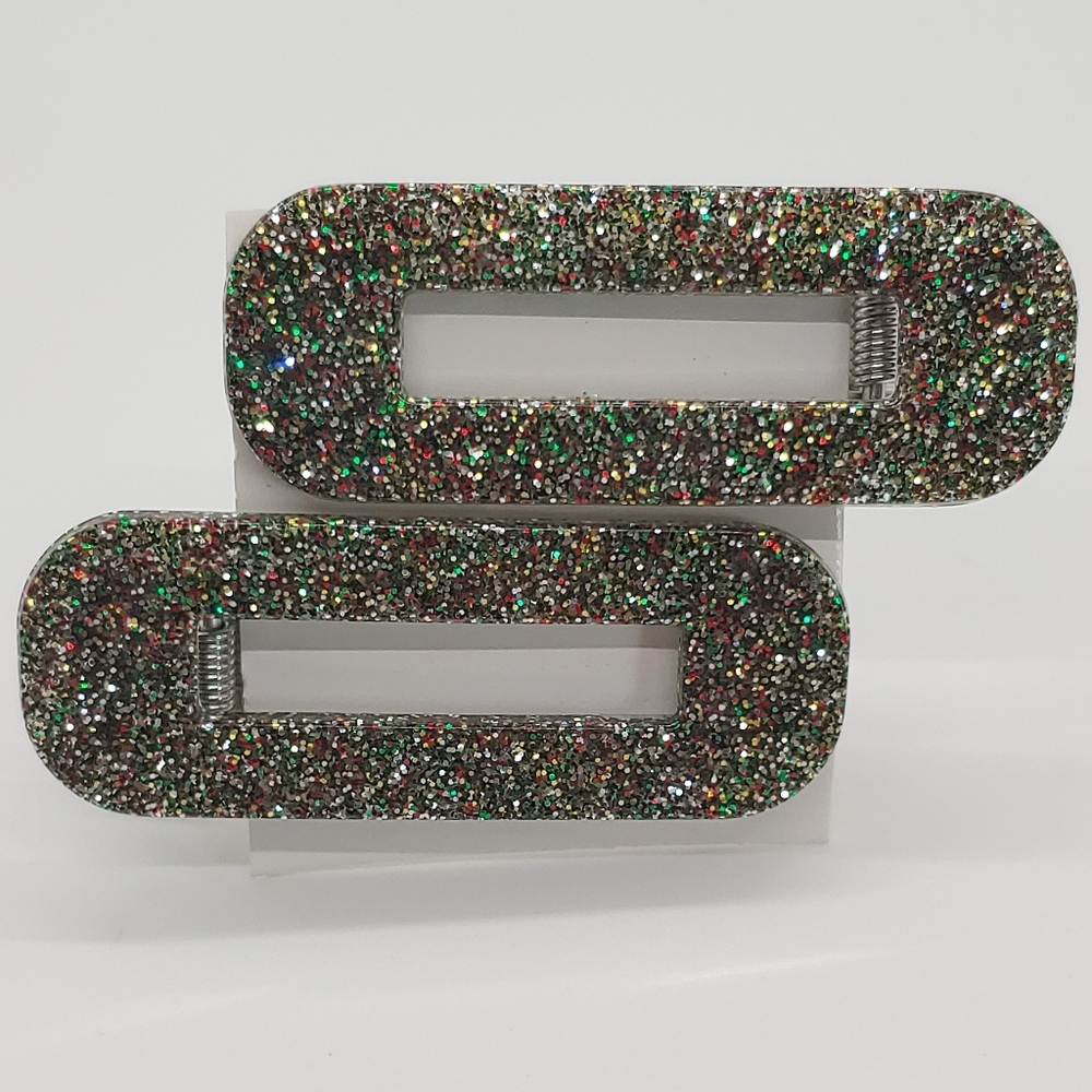 Barrettes Set of 2 Glitter